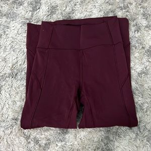 Lululemon maroon Capri leggings size 2